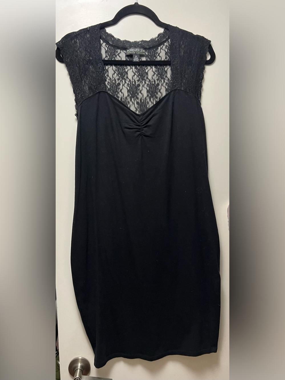 Forever 21 Plus Black Mini Dress with lace